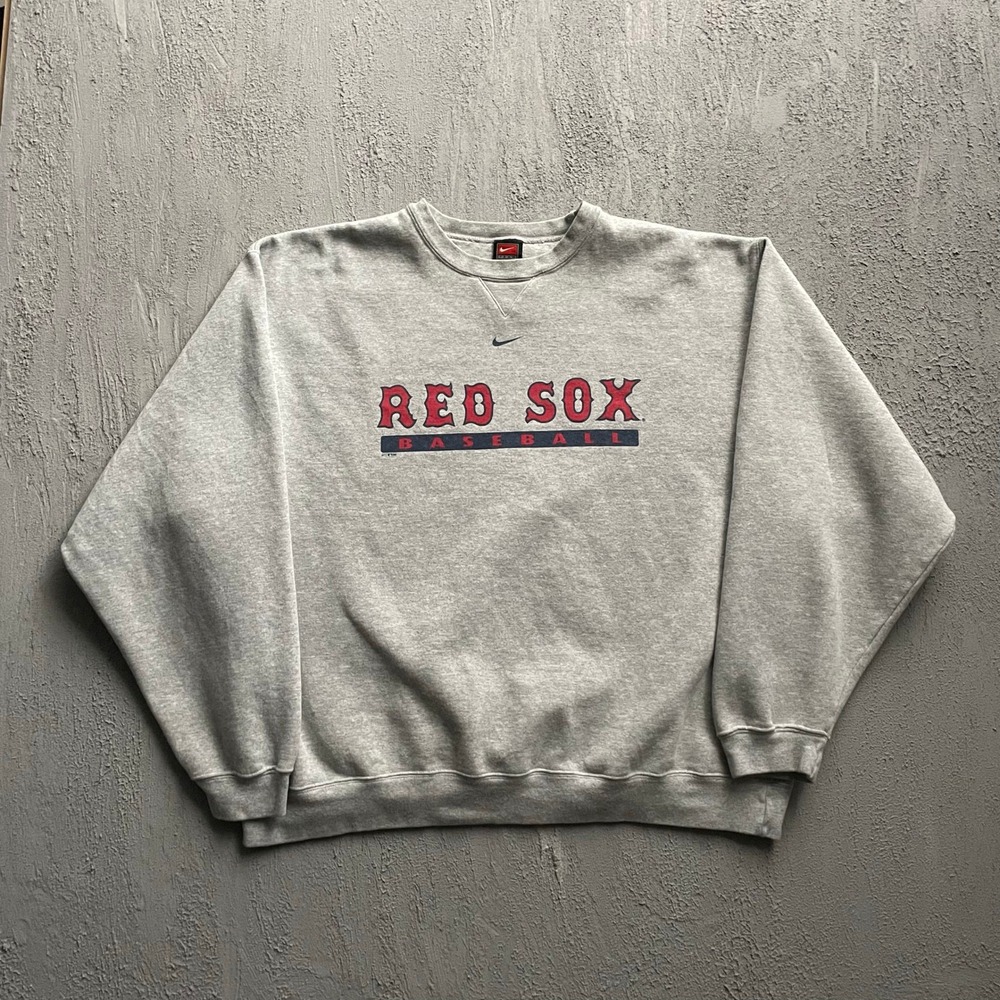 Vintage Nike Boston Red Sox Baseball Sweatshirt Mens XXL Grey 90s Nike Team